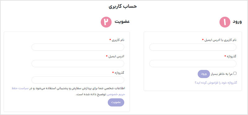 از حساب کاربری